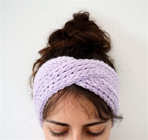 Twisted Turban Headband Crochet Ear Warmer Pattern The Snugglery
