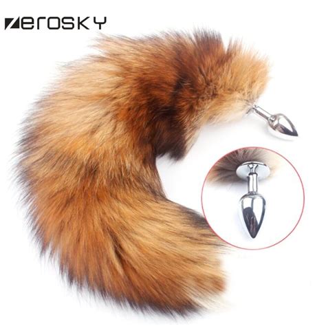 Metal Anal Toys Fox Tail Anal Plug Erotic Toys Butt Plug Sex Toys For Woman And Men Sexy Butt