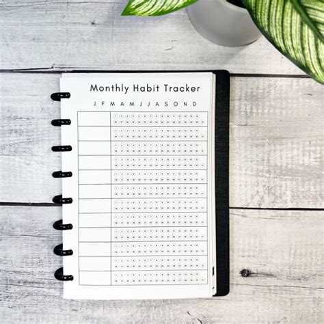 Monthly Habit Tracker A5 Etsy