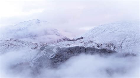 Download Wallpaper 1920x1080 Mountains Snow Fog Landscape Nature