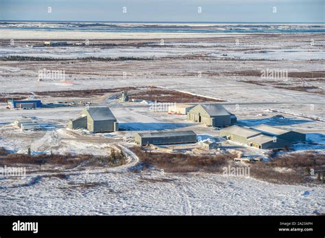 Town Of Churchill Airport From The Air In Early Winter Churchill