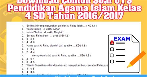 Tombol navigasi soal seperti gambar berikut : Download Contoh Soal UTS Pendidikan Agama Islam Kelas 4 SD ...
