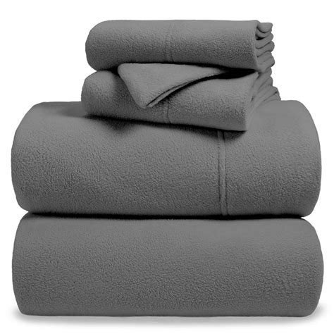 Bare Home Super Soft Fleece Sheet Set Queen Size Extra Plush Polar