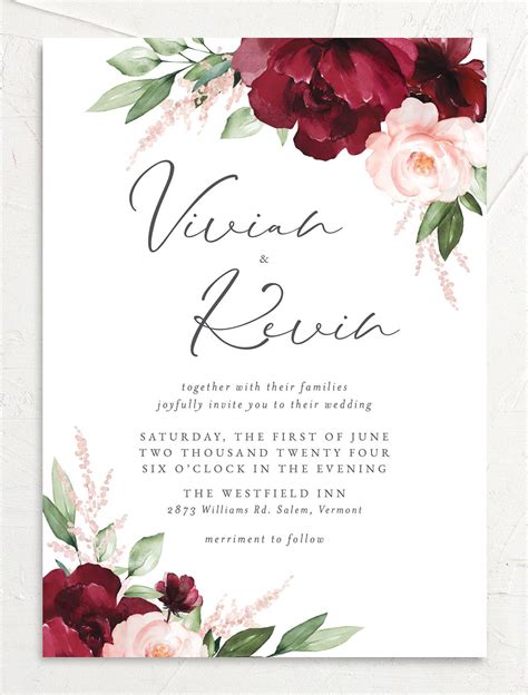 Beloved Floral Wedding Invitations The Knot