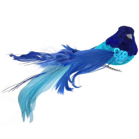 Blue Velvet Bird Clip On Ornament Blue Velvet Bird Blue