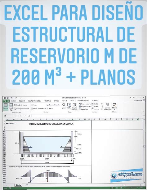 Excel Para Diseño Estructural De Reservorio Circular De 200 M³ Planos