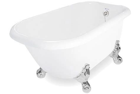 This creates a more round design for the bathtub. Small Clawfoot Tub Jester 54 Inch in 2021 | Clawfoot tub ...