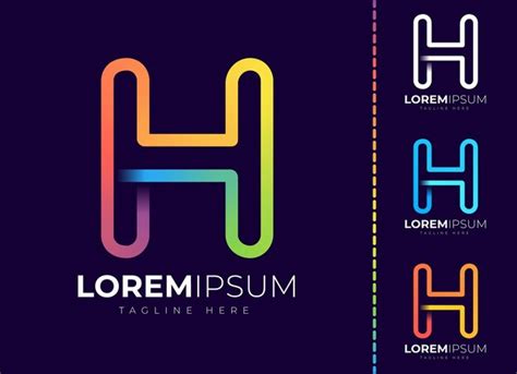 Premium Vector Letter H Logo Colorful Gradient Design