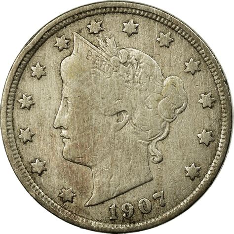 Five Cents 1907 Liberty Head Nickel Coin From United States Online