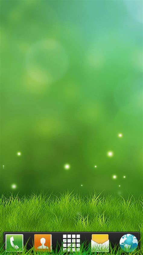 abstract green grass beauty android theme