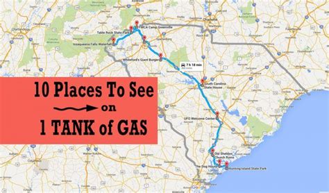 10 Amazing Places You Can Go On One Tank Of Gas In South Carolina