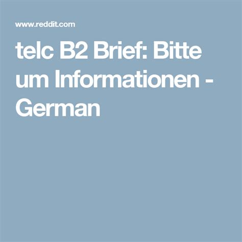 Bitte um informationen brief b2 aufgabe : Musterbrief Bitte Um Unterstützung