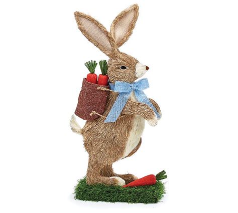 Sisal Rabbit With Carrot Basket With Images Basket Decoration