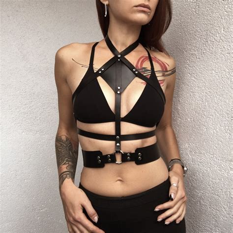 leather harness for women plus size harness fashion harness etsy