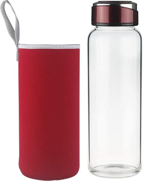 Shbrifa Borosilicate Glass Water Bottle 1000ml 1 Litre Bpa Free