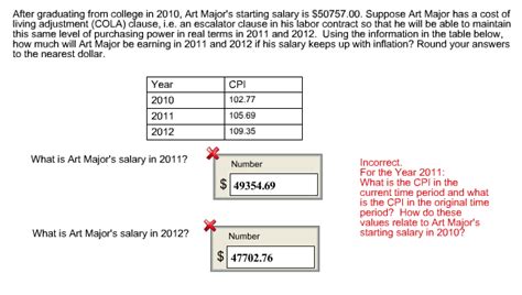 Nace data also indicates that college graduate starting salaries have recently seen a subtle dip. (Solved) - After graduating from college in 2010, Art ...