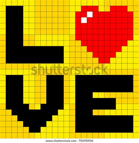 Pixel Love Heart Stock Vector Royalty Free 70698406