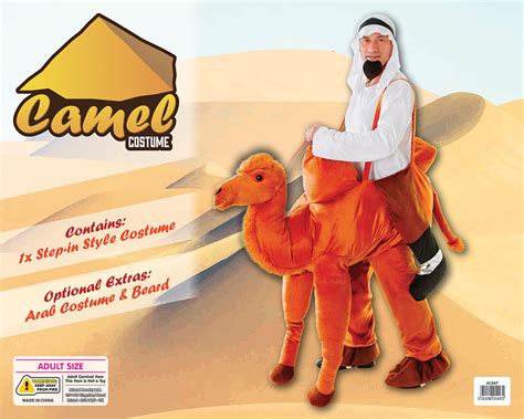 Adults Camel Step In Costume Desert Egypitian Animal Fancy Dress Outfit