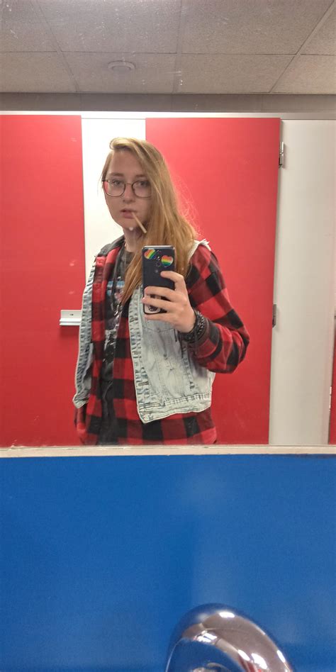 School Bathroom Selfie In The One Outfit I Like Hehim 17f Rlgbt