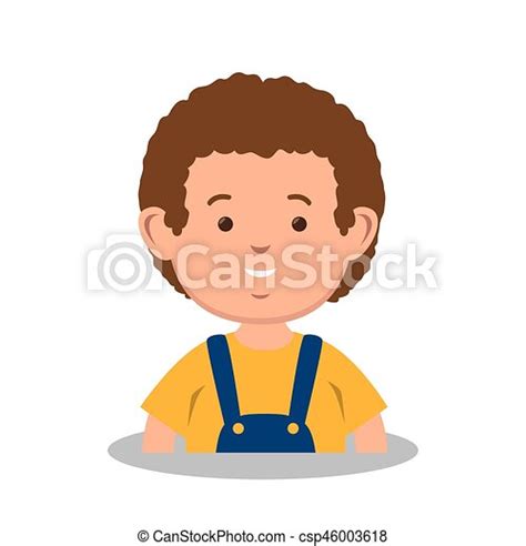 Cute Little Man Icon Vector Illustration Design Canstock