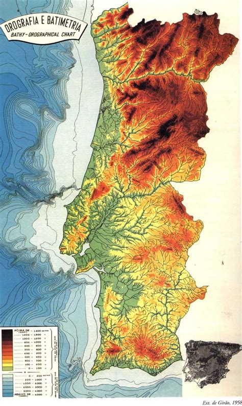 Área de integraÇÃo e geografia portugal continental relevo