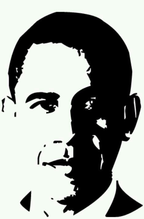 Barack Obama Silhouette Stencil Stencil Art Shadow Art