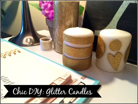 Diy Glitter Candles Happily Inspired