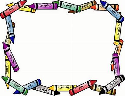 Crayon Border Crayons Clip Clipart Box Cartoon