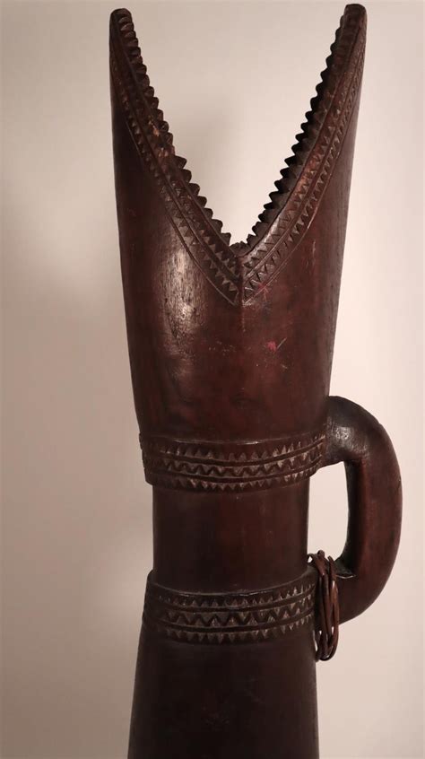 Large Papua New Guinea Kundu Hourglass Shaped Drum Crocodile Form Hardwood For Sale At 1stdibs