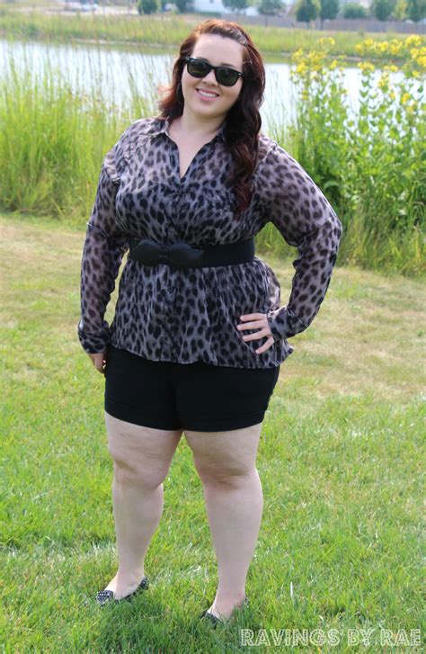 plus size ootd leopard and shorts sarah rae vargas