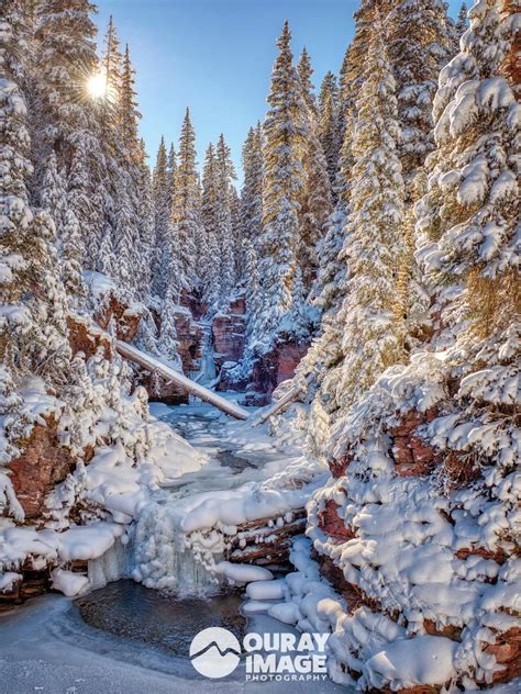Ouray Image Photography Winter Waterfall In The San Juan Mountains