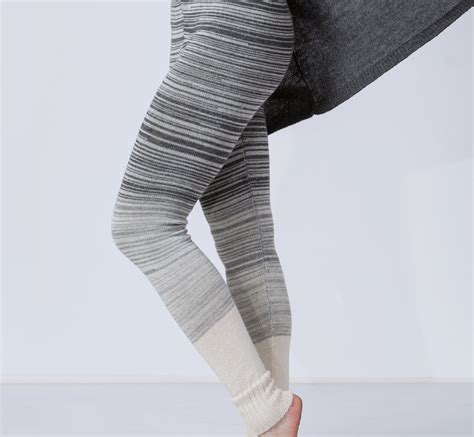 Gradient Knit Leggings For Woman Adult Knit Pants Ombre Leggings Slim Fit Knitted Pants