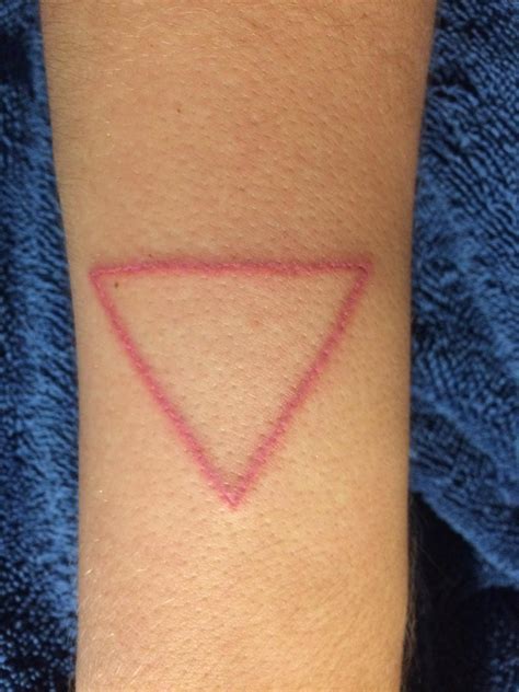 Pink Triangle On Top Of My Arm 7rl Rsticknpokes
