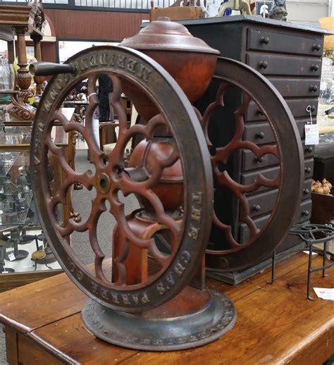 Number 1200 Chas Parker Coffee Mill With 25″ Wheel Circa