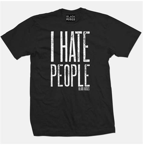 Mens I Hate People T Shirt Black Rebelsmarket