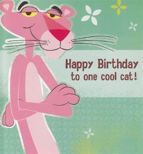 Greeting Card Birthday Card With Sound Pink Panther Happy Birthday To