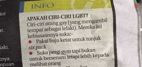 How To Spot A Gay Checklist Published By Malaysian Newspaper Star