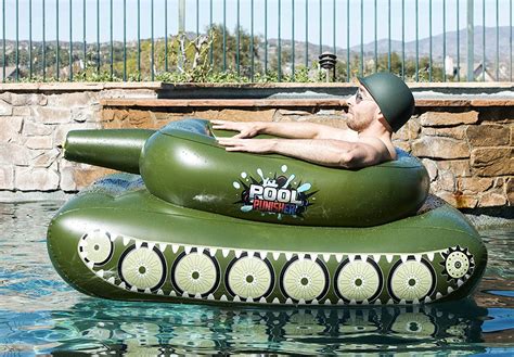 This Inflatable Pool Float Tank Has An Integrated Water Cannon
