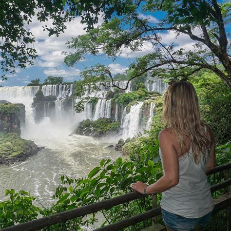 The Iguazu Falls In The Border Between Argentina And Brazil Are The