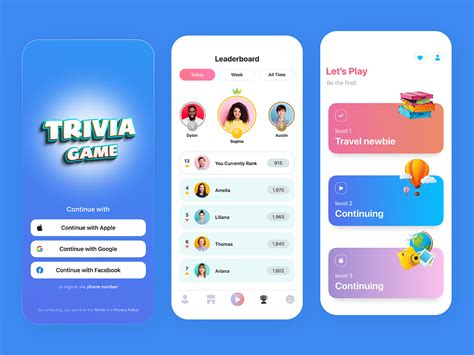 Trivia Game Quiz Game App Ui Kit By Ivan Saverchenko On Dribbble