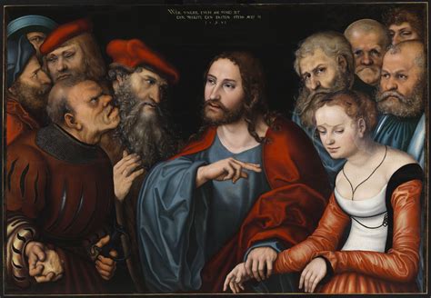 Lucas Cranach The Elder Jesus And The Adulteress