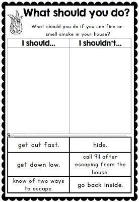 The student has to match the pictures with the words. Fire Safety Week with Sparky the Fire Dog - Worksheets for ...