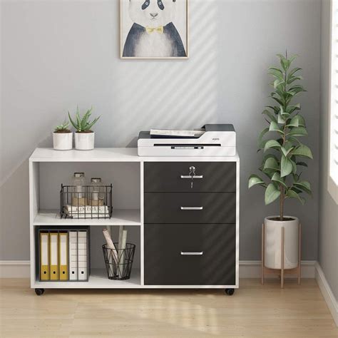 Are you looking for the best lateral file cabinet wood? Tribesigns 3-Drawer Filing Cabinet with Lock, Wood Rolling ...