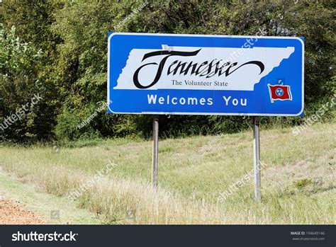 Welcome Sign Tennessee State Line Stock Photo 194649146 Shutterstock