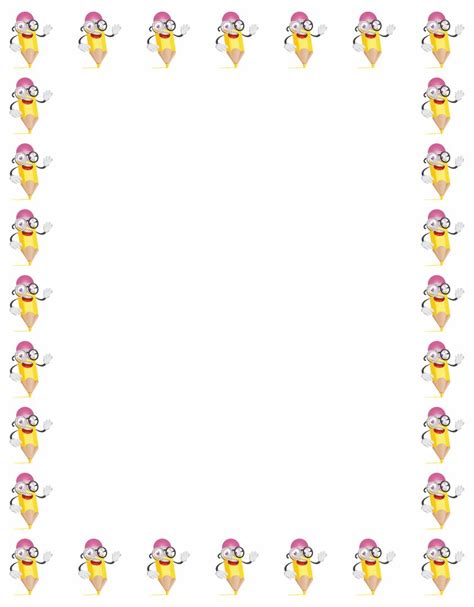 Free movie border templates including printable border paper and clip art versions. 6 Best Free Printable School Stationery Borders ...