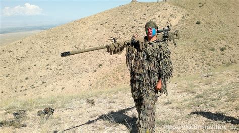 Azerbaijani Sniper Carrying An Istiglal 145mm 57 Cal Anti