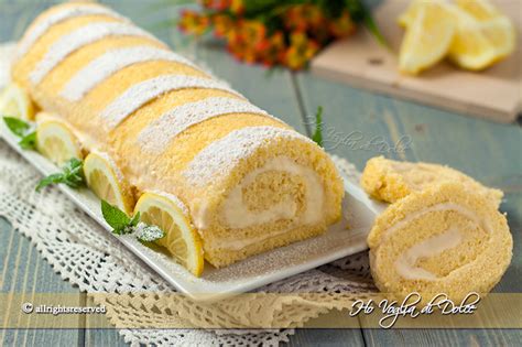 Rotolo al limone con crema diplomatica | Ho Voglia di Dolce