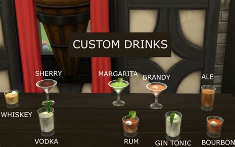 Custom Bar Drinks By Icemunmun At Mod The Sims Sims 4 Updates