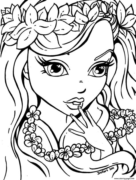 Cute Girls For Teens Coloring Page Printable