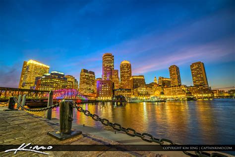 Boston Skyline From The Harborwalk Hdr Photography By Captain Kimo